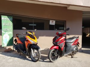 Scooter rental chiang mai: Honda Click 125i versus Yamaha GT125